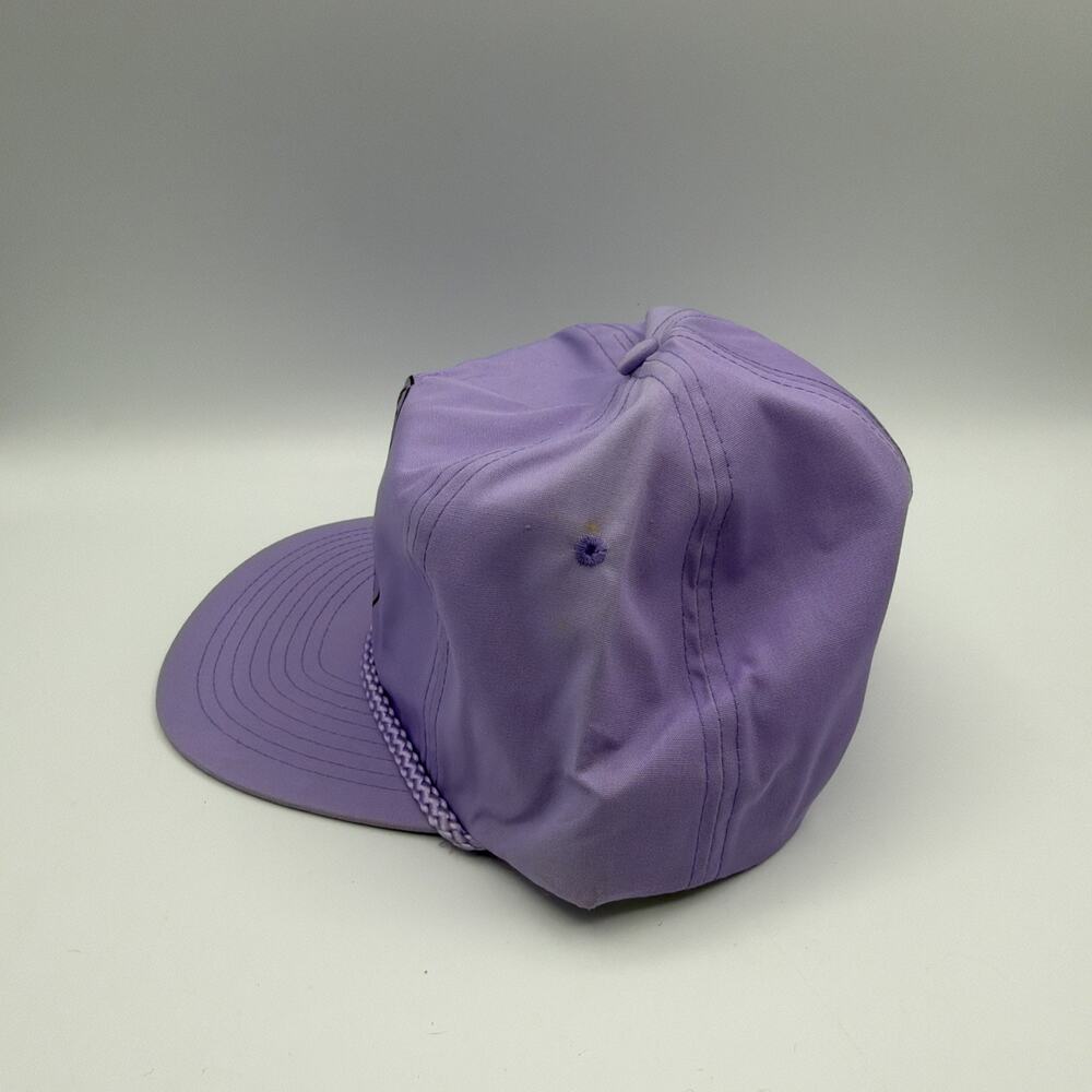Vintage Hat St. Croix U.S. Virgin Islands 90s Resort Cap w/ Rope Purple - Picture 5 of 7